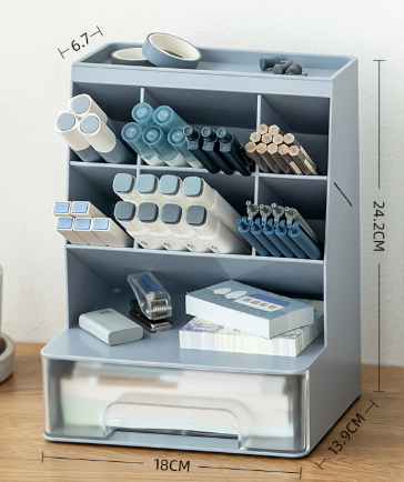 Angled Pen Holder Desk Organizer